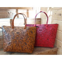 BFTF, Handbag - Embossed Leather, large CL design, with handles, assorted colors