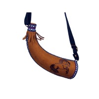 CAC, Leather Covered Horn Shaped Canteen