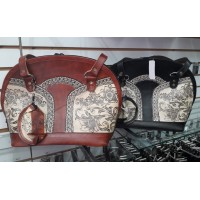 BDO, Handbag - Embossed Leather, Oval design, assorted colors