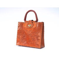 BCA, Handbag - Embossed Leather, large CL design, with handles, assorted colors