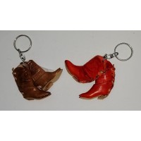 KBT,  Keychain - Leather, small dual boot design, assorted colors