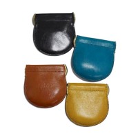 MNF,  Leather coin pouch with spring-loaded closure