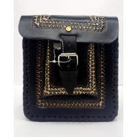 D38, Shoulder bag briefcase - Smooth Leather, Rene 38 design, large, assorted colors