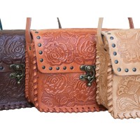 BANF, Shoulder bag - Embossed Leather, Anita design, assorted colors