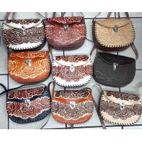 BJZ, Shoulder bag - Embossed Leather, assorted designs and colors