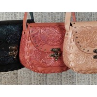 BMBF-S, Shoulder bag - Embossed Leather, Maria Bonita Fina design, small size, assorted colors