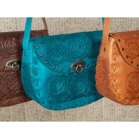 BMBF, Shoulder bag - Embossed Leather, Maria Bonita Fina design, assorted colors