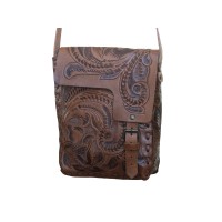 BPLC, Shoulder bag - Hand Tooled Leather, Pilar design, assorted colors