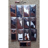 BTD,  Leather Rodeo Wallet with Chain, Inlay and Concho