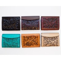 TJF,  Hand-Tooled Leather Wallet